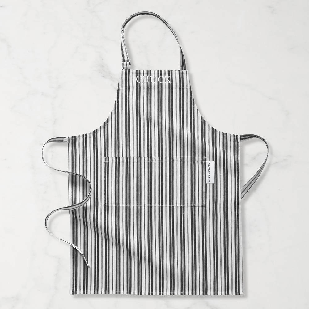 Williams Sonoma Classic Stripe Apron - Jet Black