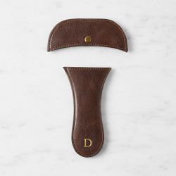 Lodge Blacklock Skillet Leather Handle Holder Set, Dark Brown