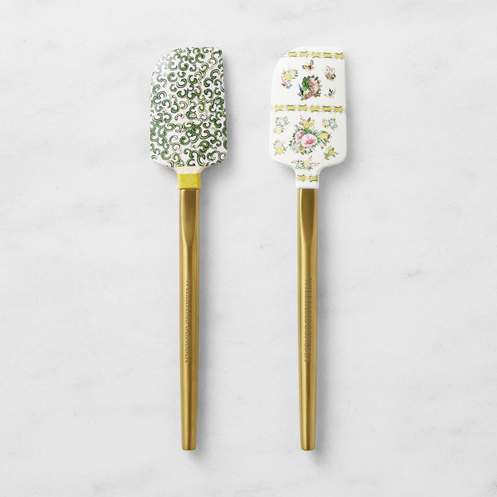 Famille Rose Spatulas with Gold Handle - Set of 2