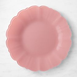 Scalloped Glass Charger, Pink