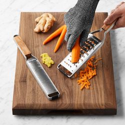 Microplane® Master Series Paddle Graters Box Set with Glove, Olivewood