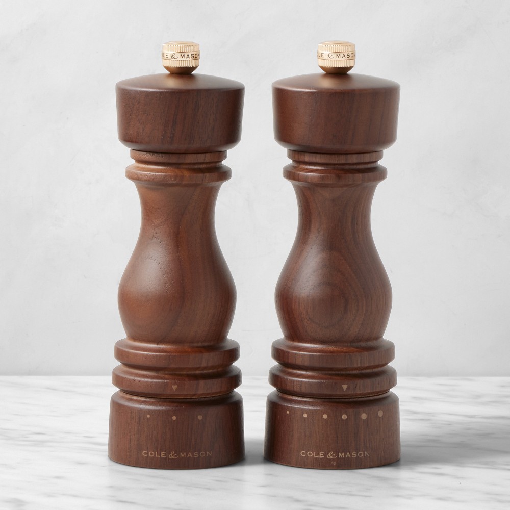 Cole and Mason London Walnut Mills Set, 7" - 7"