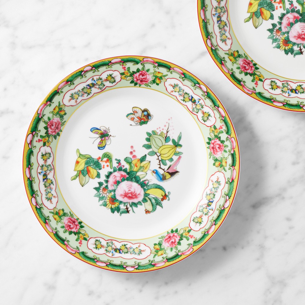 Famille Rose Salad Plates - Set of 4, Green