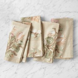 Harvest Floral Stripe Napkin, Set of 4, Neutral