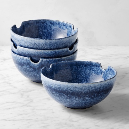 Cyprus Noodle Bowls, Set of 4, Blue