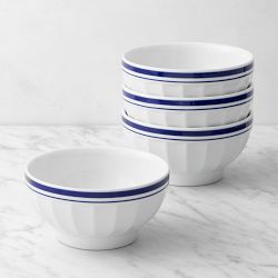 Brasserie Cereal Bowls, Set of 4, Blue