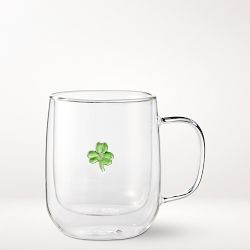 Shamrock Double-Wall Mugs, Set of 2