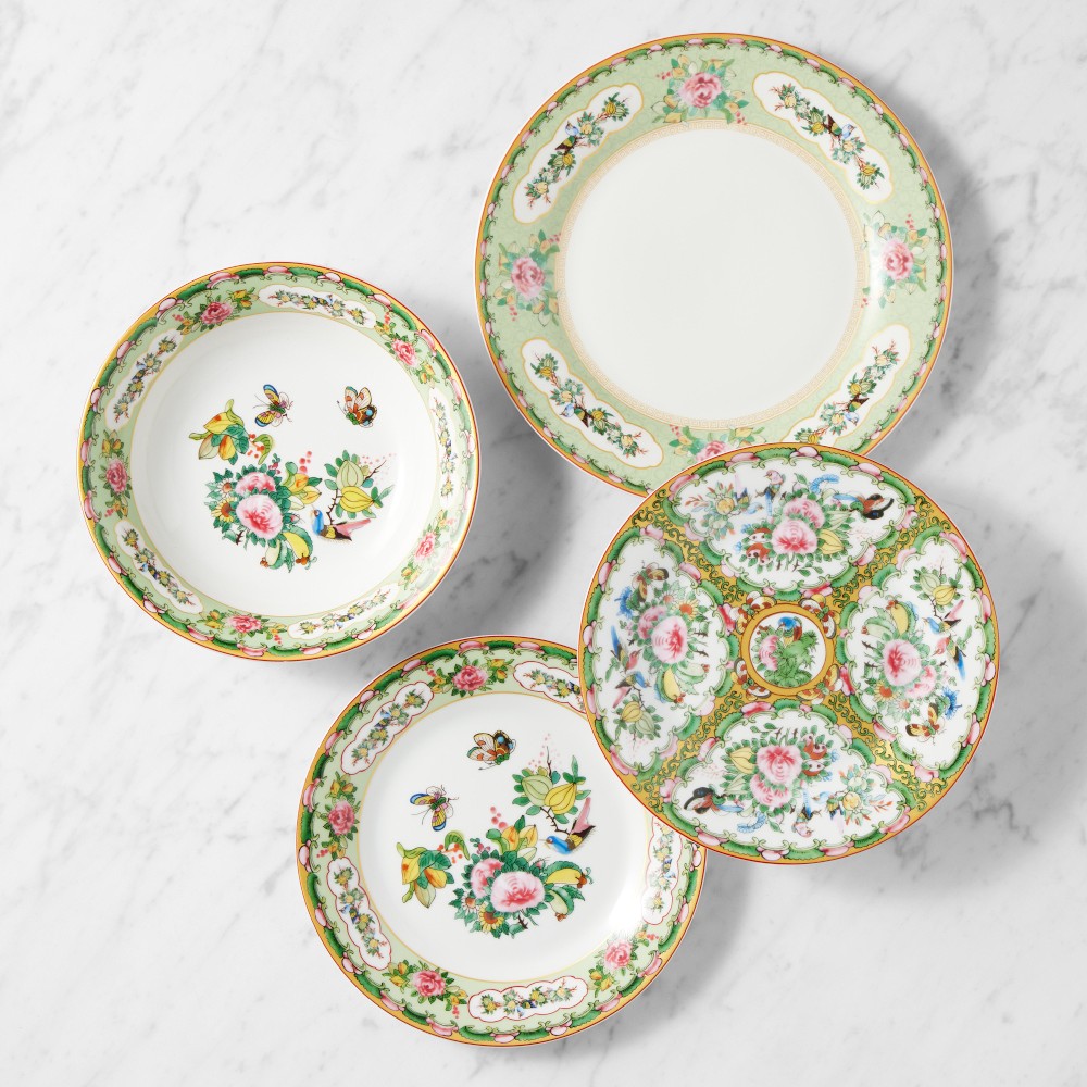 Famille Rose 12-Piece Dinnerware Set - Green