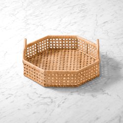Cane Octagonal Tray, Small