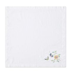 Famille Rose Embroidered Napkins, Set of 4