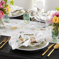 Famille Rose Embroidered Table Runner