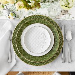 Garden Lattice Figural Appetizer Plates, Set of 4