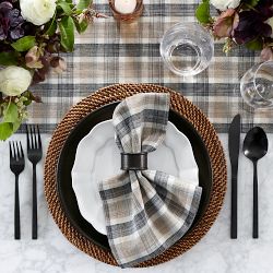 Tonal Plaid Napkins, Set of 4