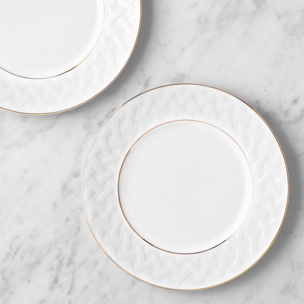 Garden Lattice Figural Salad Plates - Set of 8