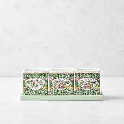 Famille Rose Herb Planter with Tray, Set of 3