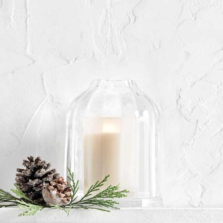 Glass Candle Cloche, Fluted Glass Cover | Williams Sonoma