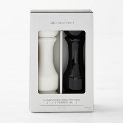 Williams Sonoma Black &amp; White Salt &amp; Pepper Mills Set, 7"