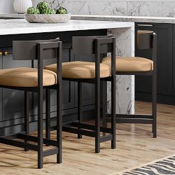 Emma Upholstered Counter &amp; Bar Stool