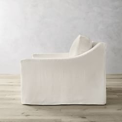 Ghent Slope Arm Slipcovered Swivel Chair