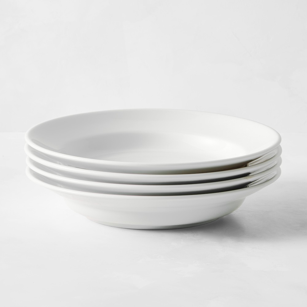 Set of 4 Très Grande Soup Plates - White, Set of 4
