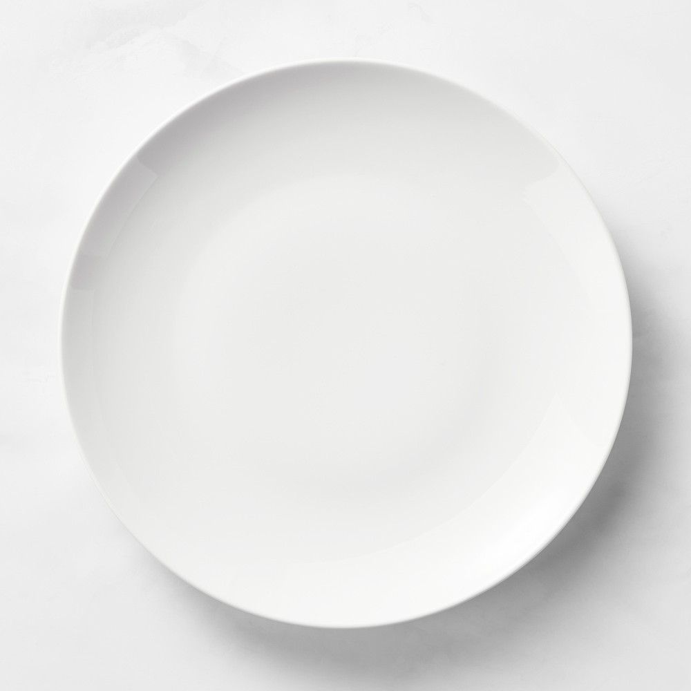 Pillivuyt Coupe Porcelain Dinner Plates - Set of 8, White