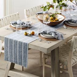 Provence Stripe Table Runner, Navy