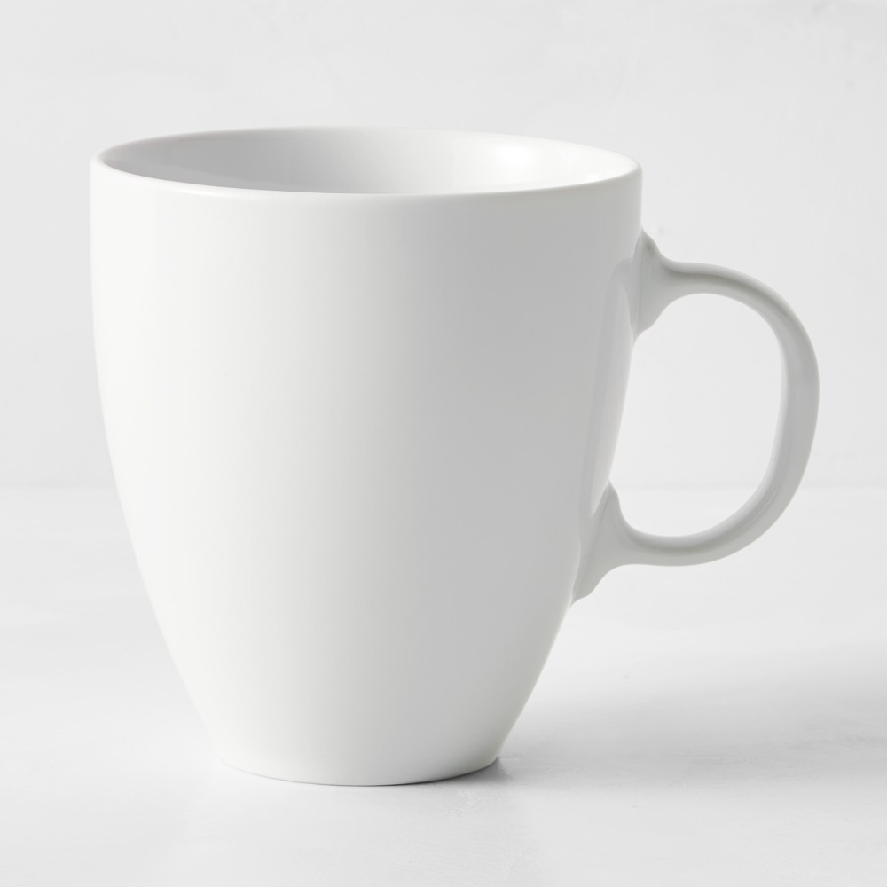 Pillivuyt Coupe Porcelain Mugs - Set of 4, White