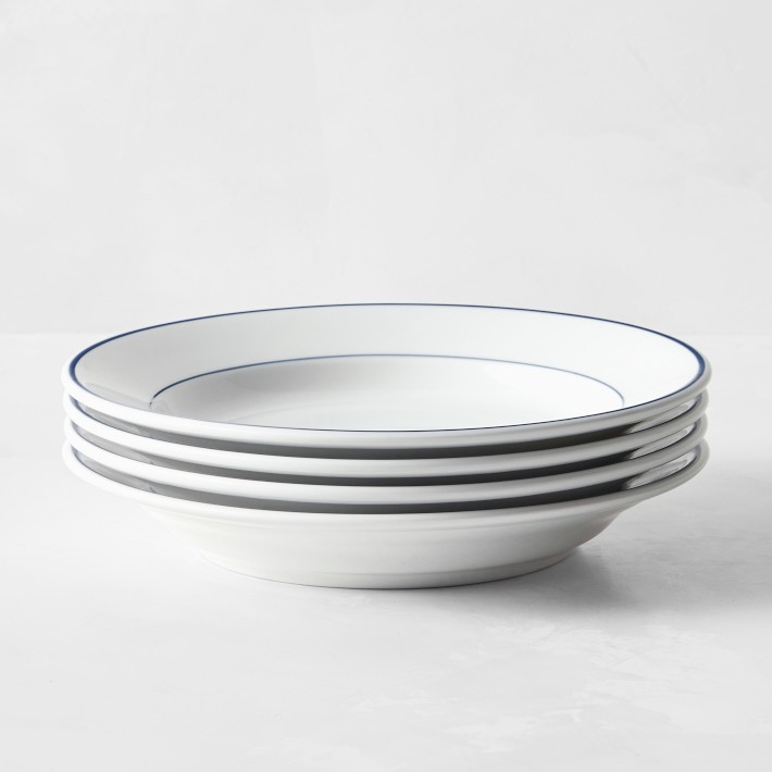 Apilco Tradition Blue-Banded Soup Plates | Williams Sonoma