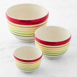 Mixing Bowls Multi Color Stripe, Set of 3
