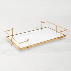 Antique Brass and Glass Tray
