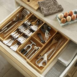 Joseph Joseph DrawerStore™ Bamboo Expanding Cutlery, Utensil &amp; Gadgets Organizer