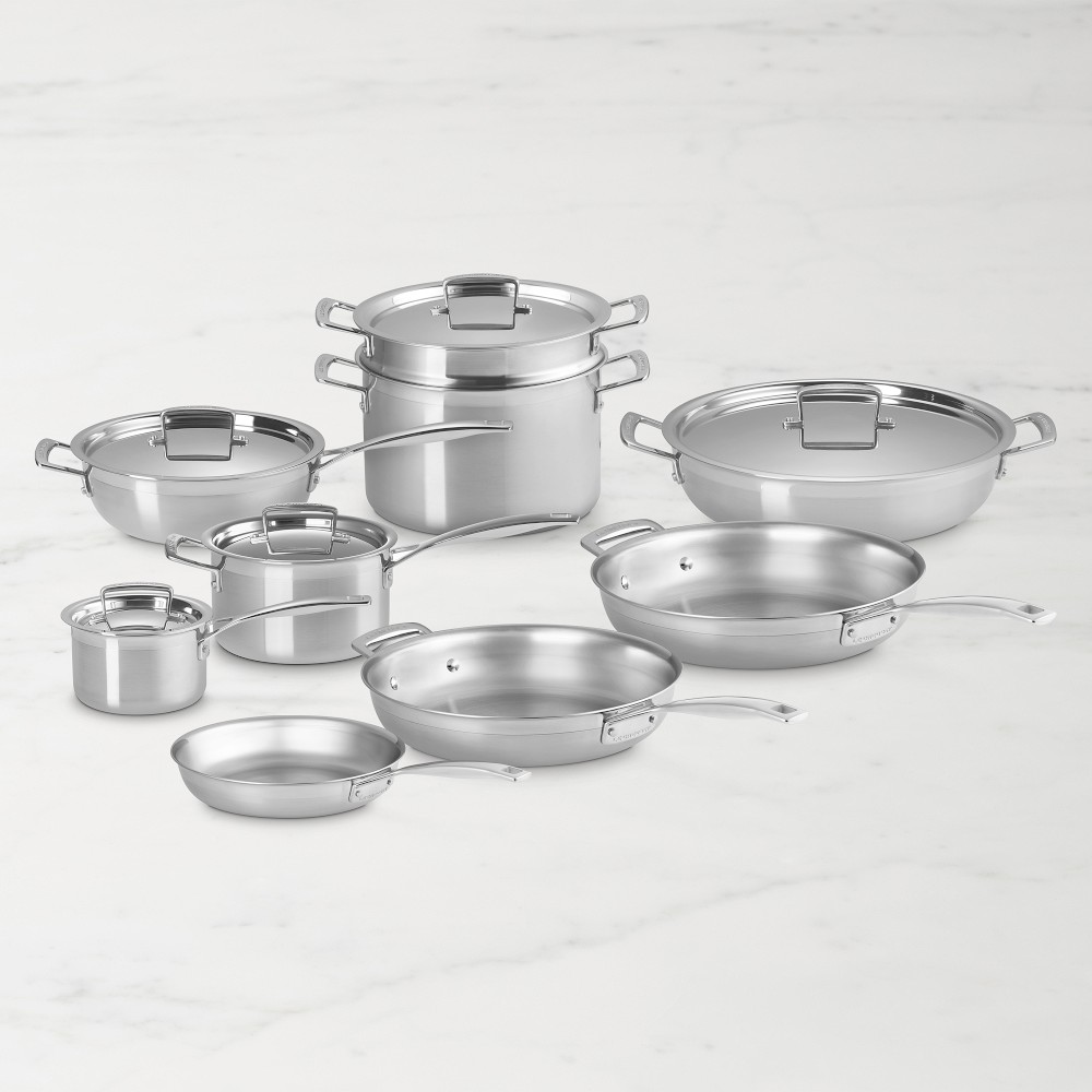 Le Creuset Classic Stainless-Steel 14-Piece Cookware Set