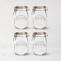 Kilner Round Clip Top Jar, 34 oz, Set of 4