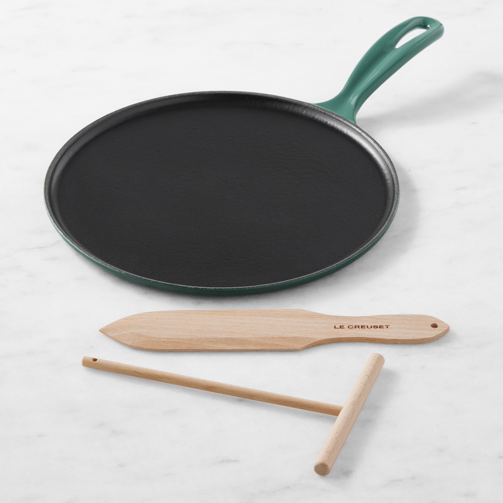 Le Creuset Enameled Cast Iron Crepe Pan with Spreader and Spatula