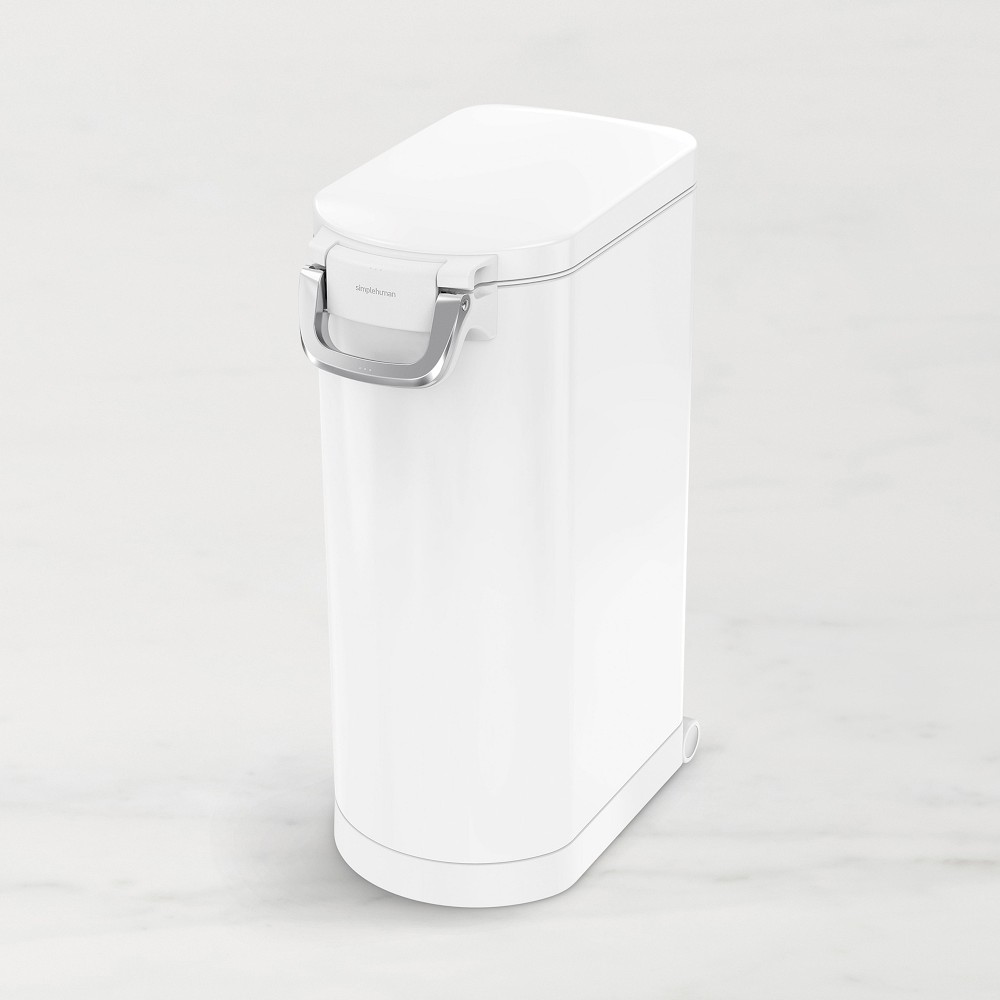 simplehuman™ Stainless Steel White Pet Food Container
