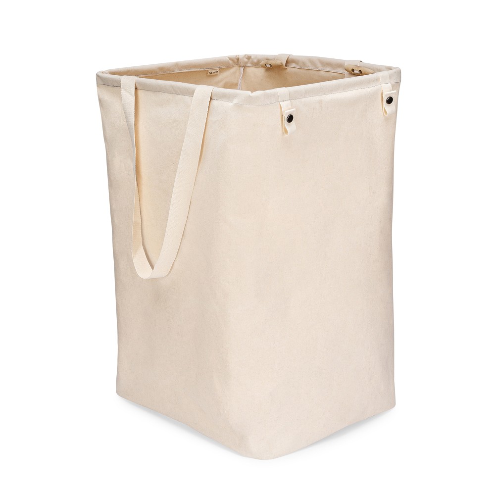 Full Circle Cotton Laundry Hamper - Beige