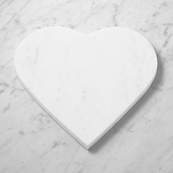 White Marble Heart Cheese Board