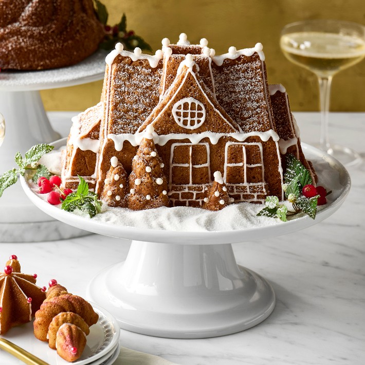Nordic Ware Nonstick Gingerbread House Bundt Pan | Williams Sonoma