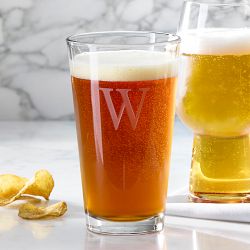 Monogrammed Pint Glasses, Set of 4