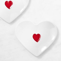 Heart Figural Appetizer Plates