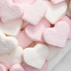 Williams Sonoma Pink &amp; White Heart Marshmallows