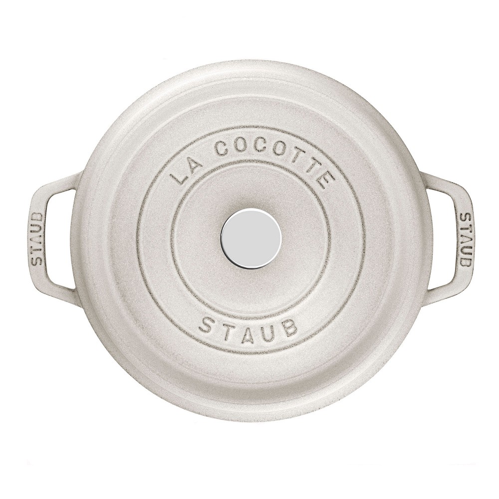 Staub Enameled Cast Iron Round Dutch Oven - 7-Qt., White Truffle