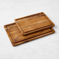 Williams Sonoma Notch Cutting &amp; Carving Board, Teak