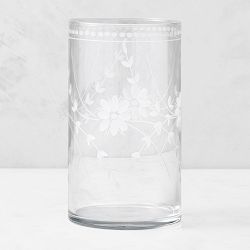 Vintage Etched Glass Vase