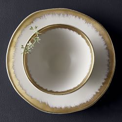 Brushed Gold Salad Plates, Set of 4