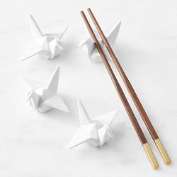 Origami Crane Chopsticks Rest, Set of 4