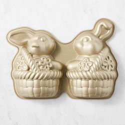 Nordic Ware Nonstick Cast Aluminum Easter Bunny in Basket Pan