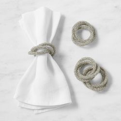 Beaded Napkin Rings, Set of 4