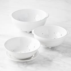 Williams Sonoma Ceramic Berry Bowl with Tray