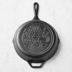 Lodge Seasoned Cast Iron Dragon Skillet, 10"